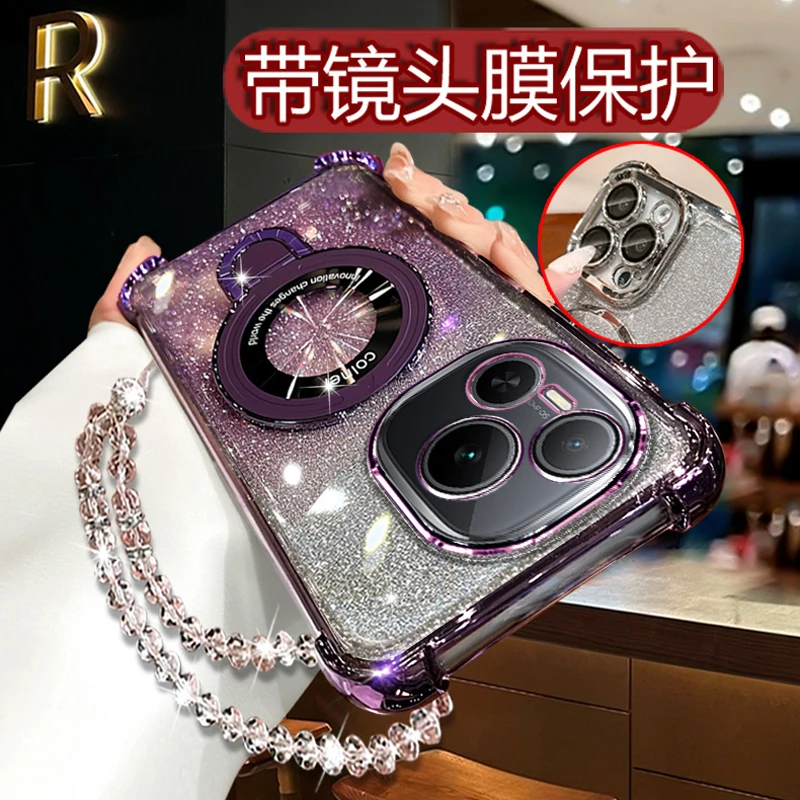 适用荣耀Power手机壳女潮新款5G网红镜头全包DVD曲屏AN00软壳AN80