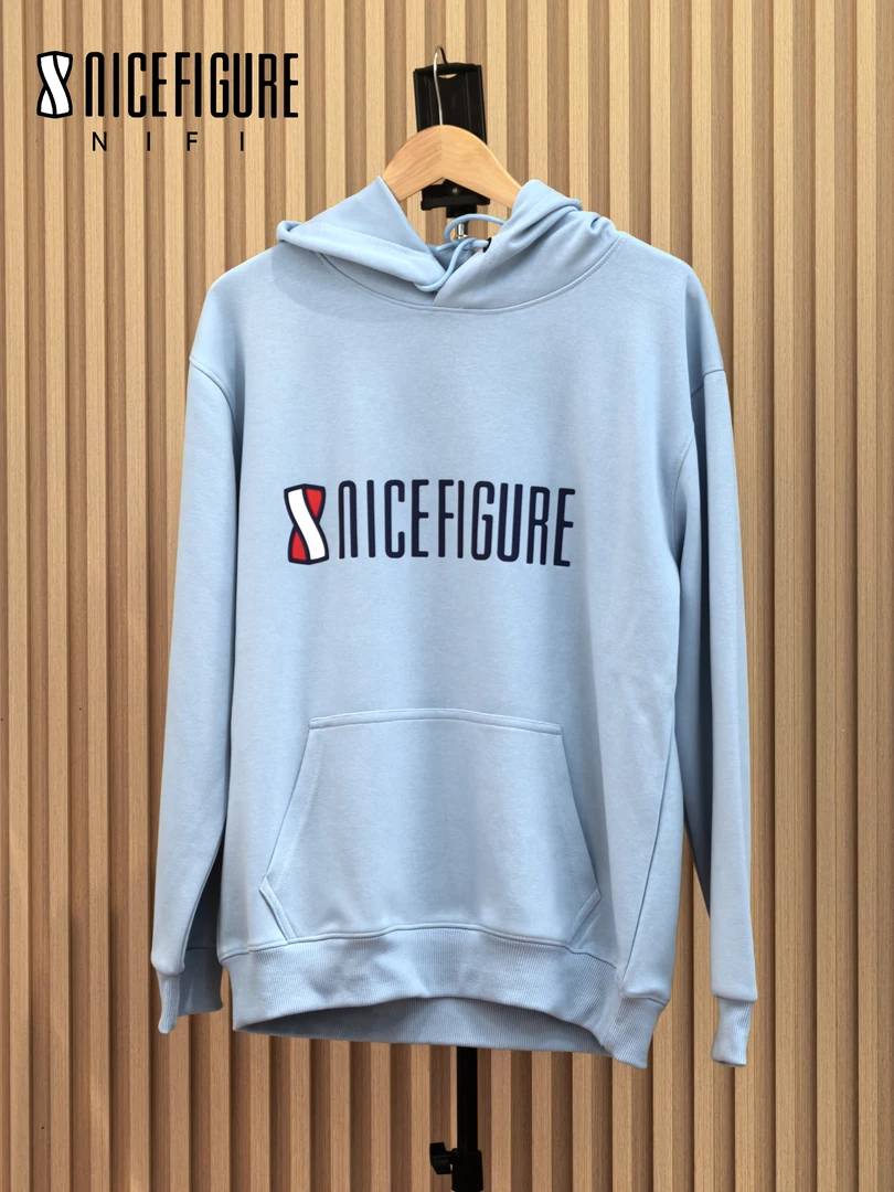 NiceFigure男女字母秋季新款潮流运动休闲连帽宽松卫衣