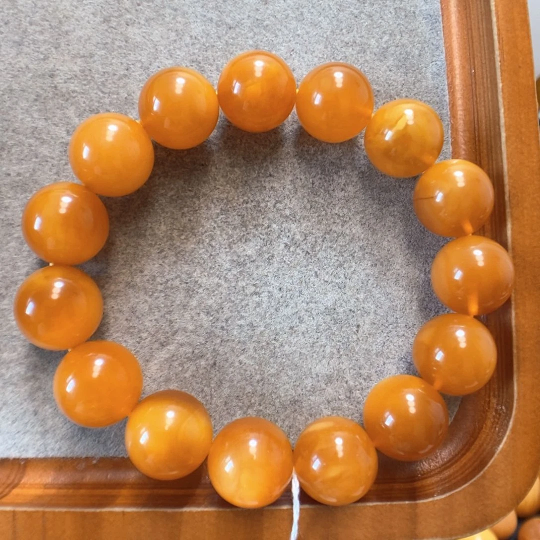 未镶嵌蜜蜡手串蜜蜡