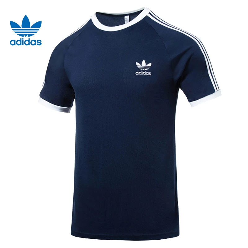 adidas Originals三叶草男子3-STRIPES TEE针织无领短T恤IA4850