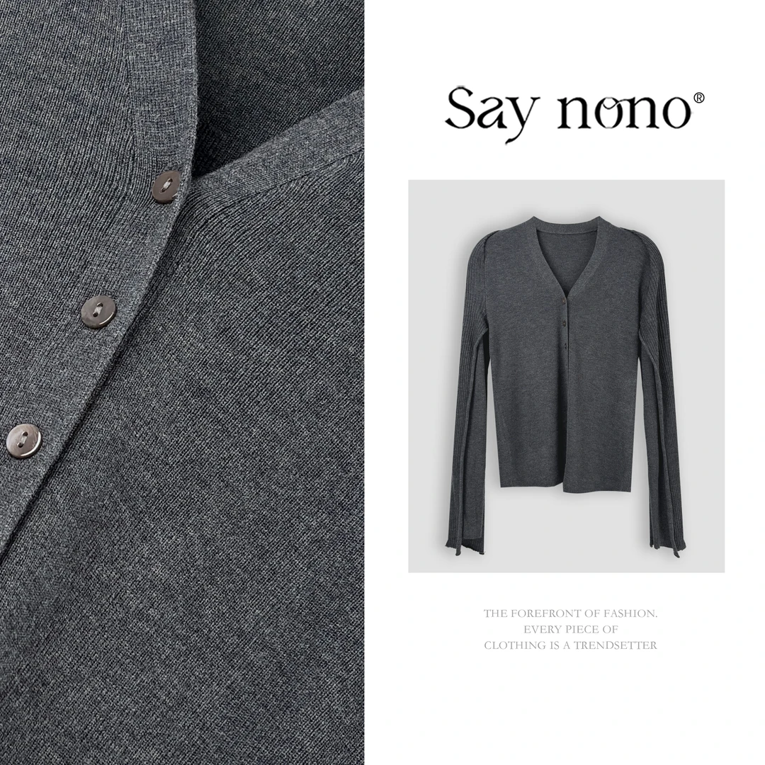 懒猫nono│SaynonoV领松弛风山羊绒羊毛氛围感上衣+半裙 GJ5331CY