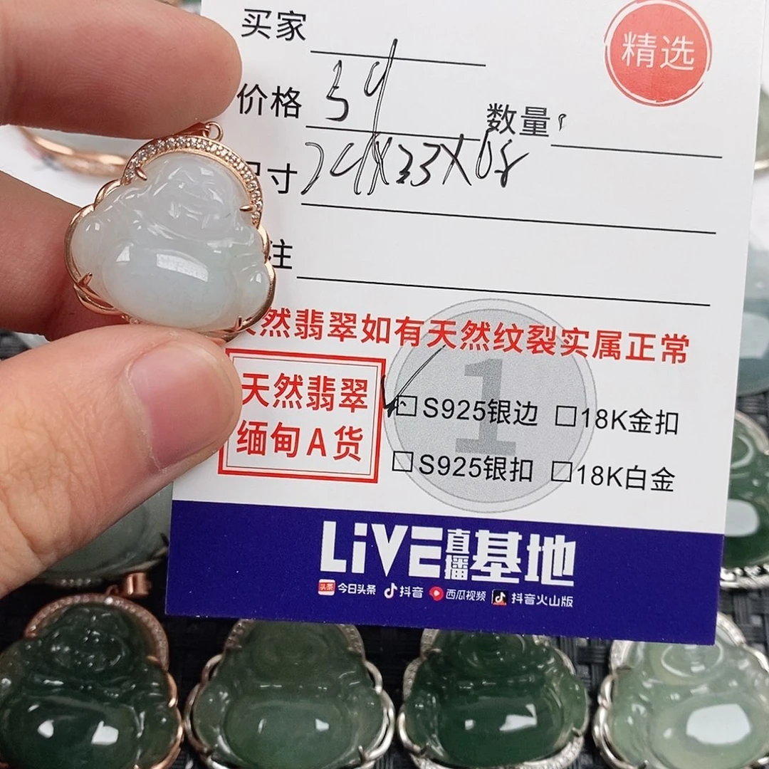 翡翠银S925镶嵌颈饰