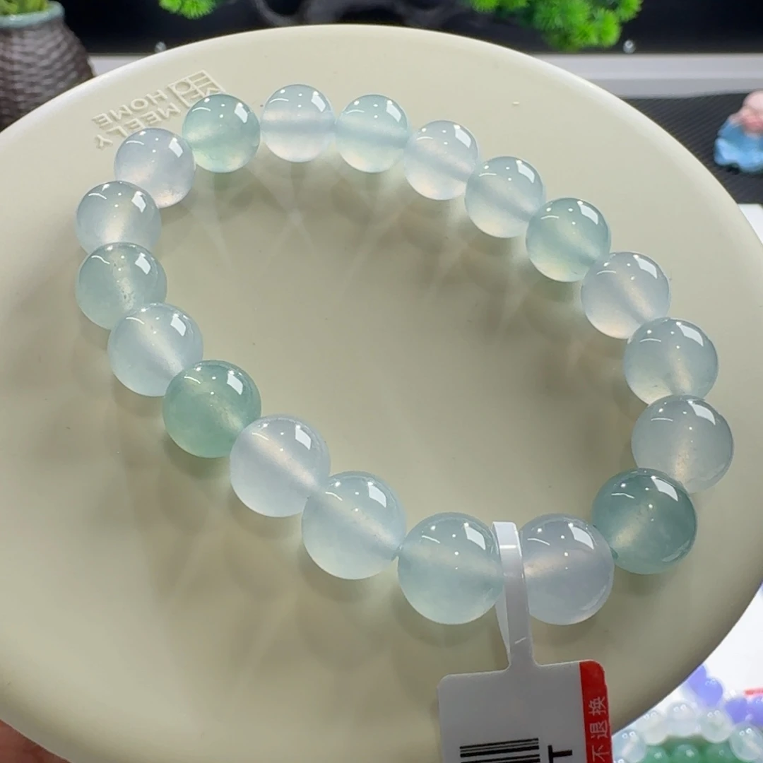 翡翠手链未镶嵌高冰幻彩手串卡10 强推！高货大漏！