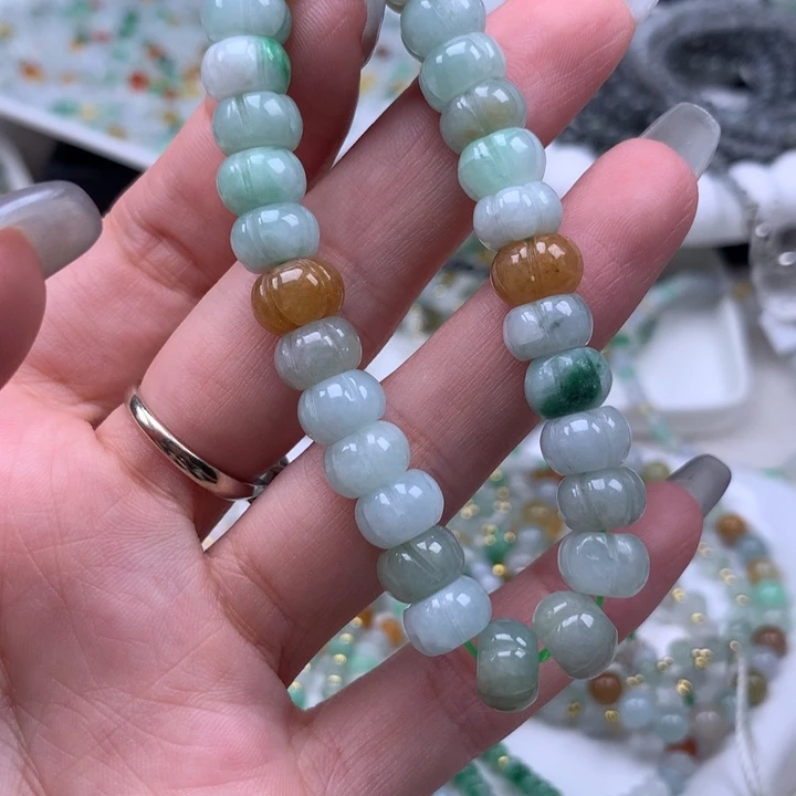 翡翠散珠南瓜珠手串