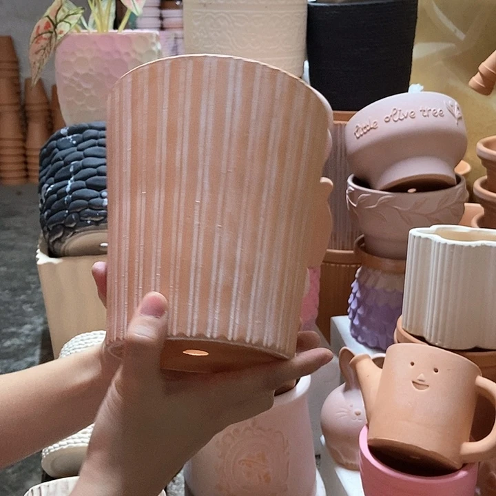 15×16复古直纹盆1个