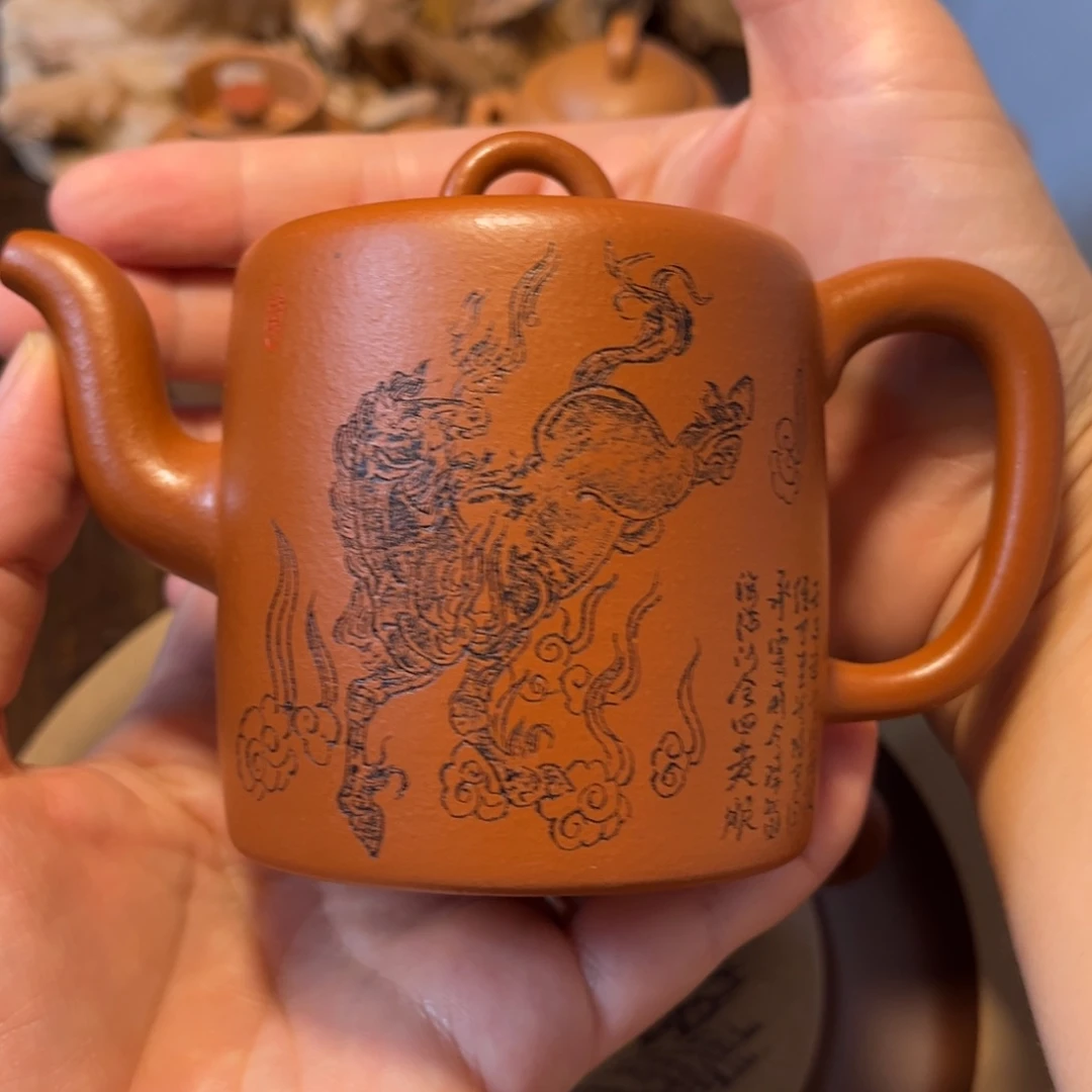 叫***蝈茶壶紫砂宜兴紫砂茶具半手工制作