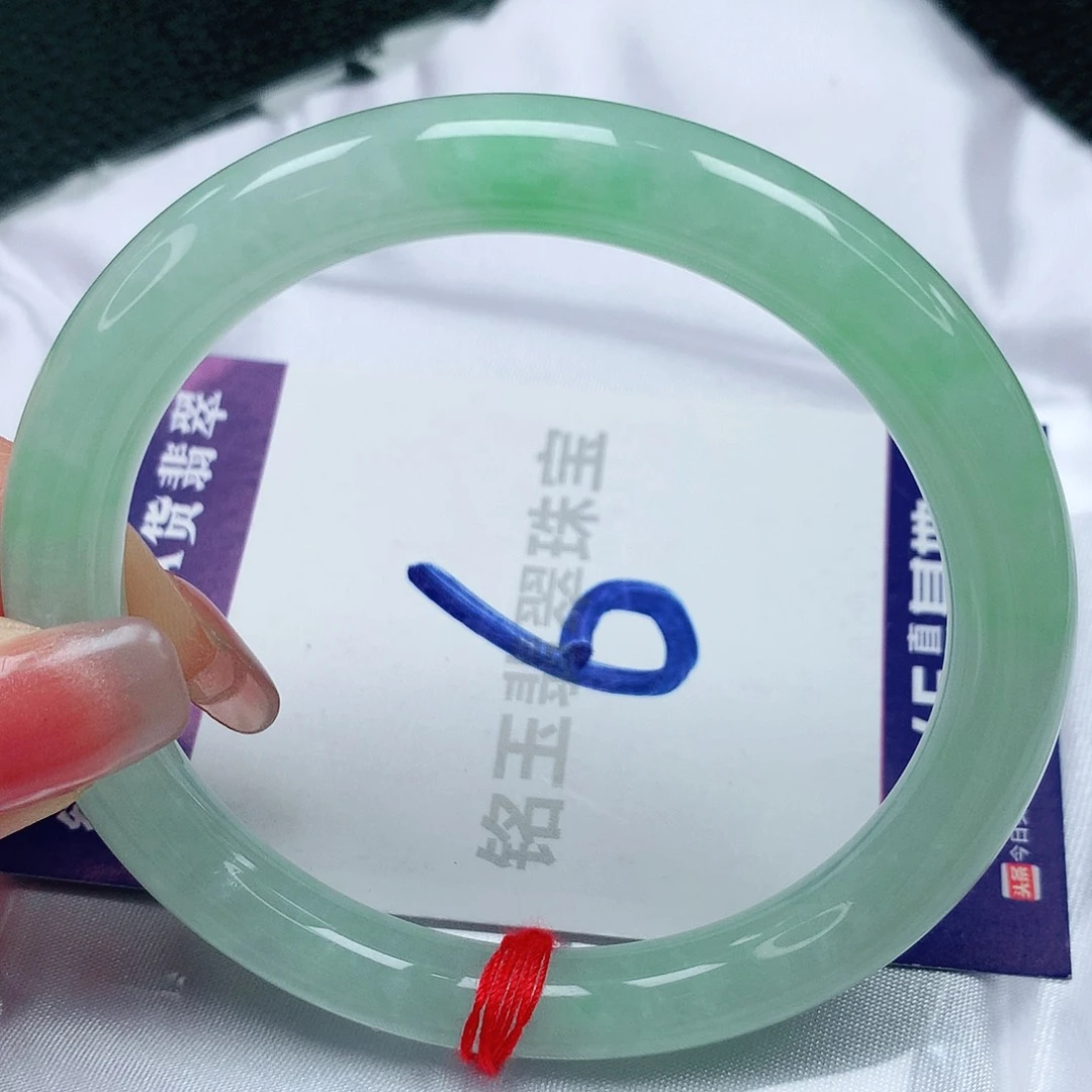 翡翠手镯未镶嵌缅甸天然a货翡翠57美人条