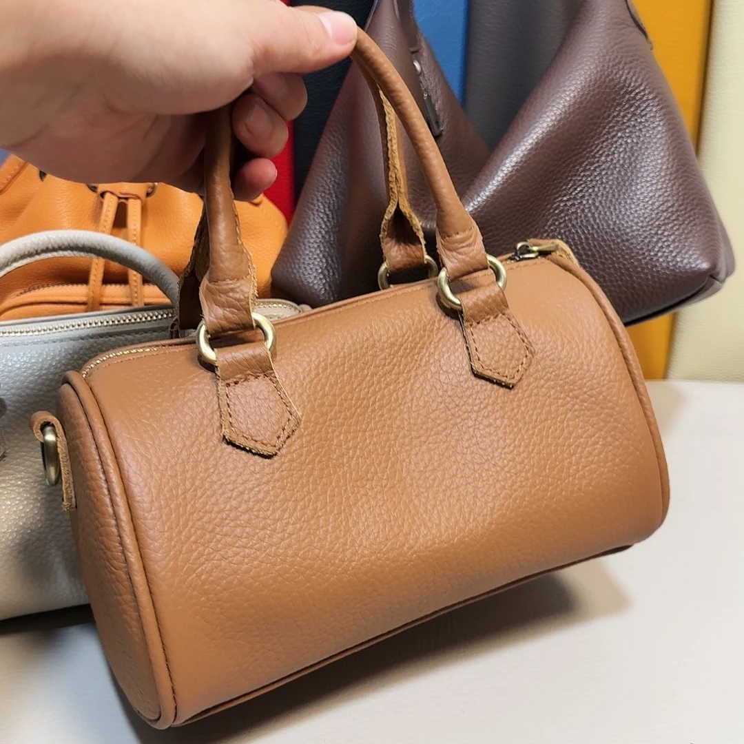 头层牛皮焦糖色真皮