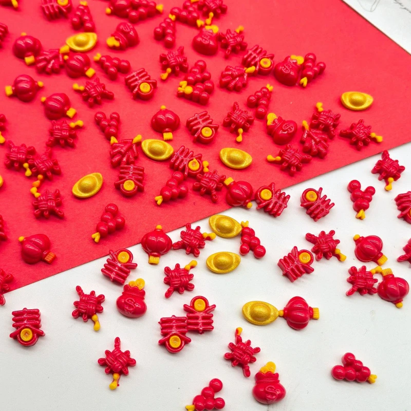 【买一送一】新款红色新年风迷你立体喜庆腹带糖葫芦diy手工饰品