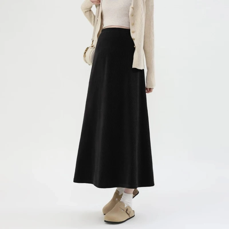 小个子美拉德孕妇半身裙春秋款垂感显瘦中长裙大码抽绳a字伞裙潮