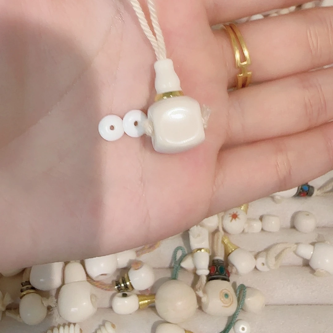 流***年木天然猛犸牙方糖金腰带1.2➕2个隔片