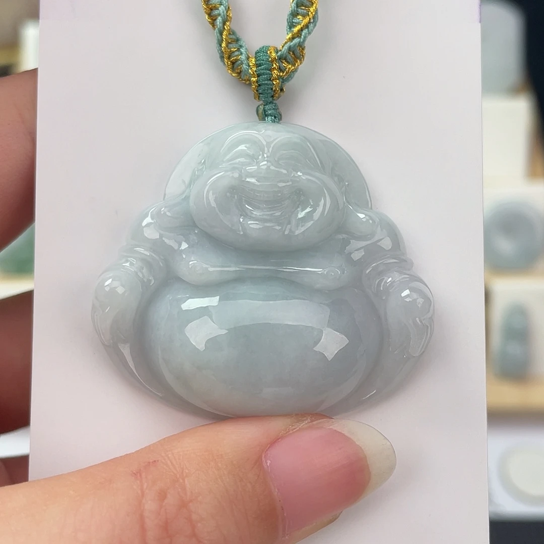 翡翠未镶嵌颈饰佛公