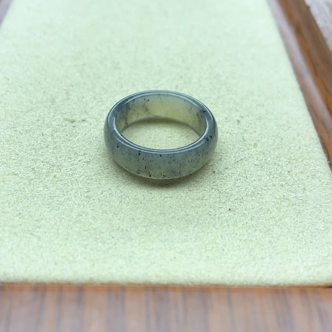 未镶嵌戒指和田玉71青花小宽条10码