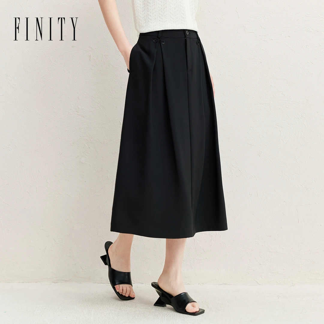 【粉丝专享】FINITY 新款半身裙显瘦高腰时尚休闲百搭 F21Y3B30Q2