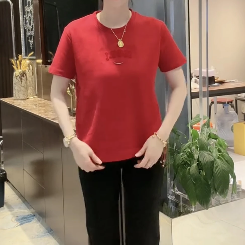 染色圆领短袖INS风T恤时尚打底衫休闲网红百搭