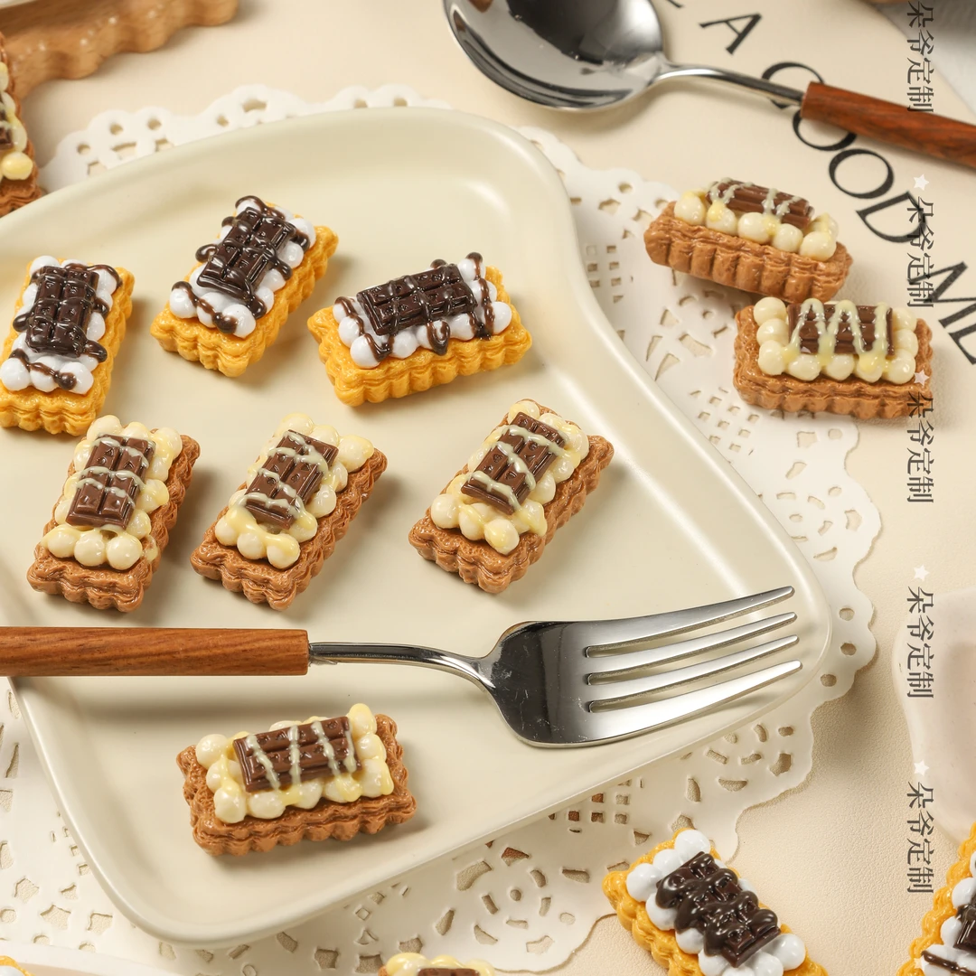 【朵爷定制-巧克力奶油挞挞】diy树脂食玩配件装饰手工