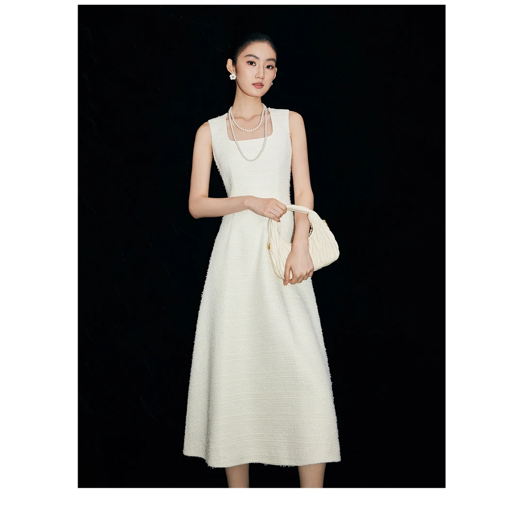 【陈大可专属】MandyZhang"香榭丽舍"花纱无袖连衣裙女长裙子