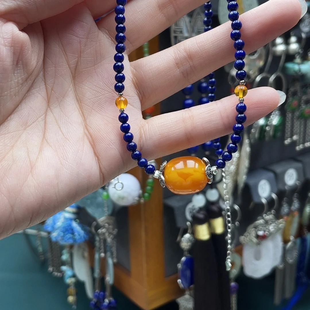 勿***J未镶嵌颈饰琥珀饰品