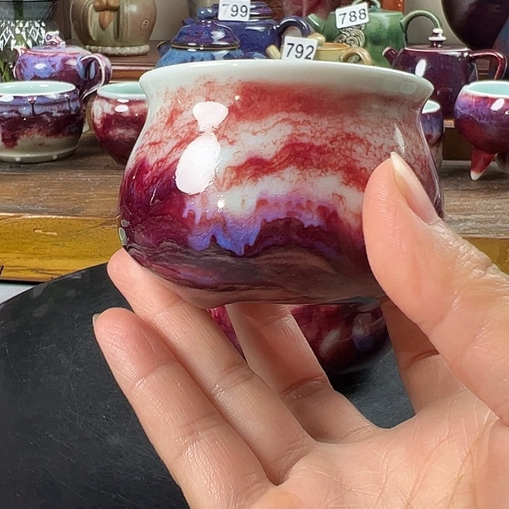 原矿钧瓷 炉式杯12