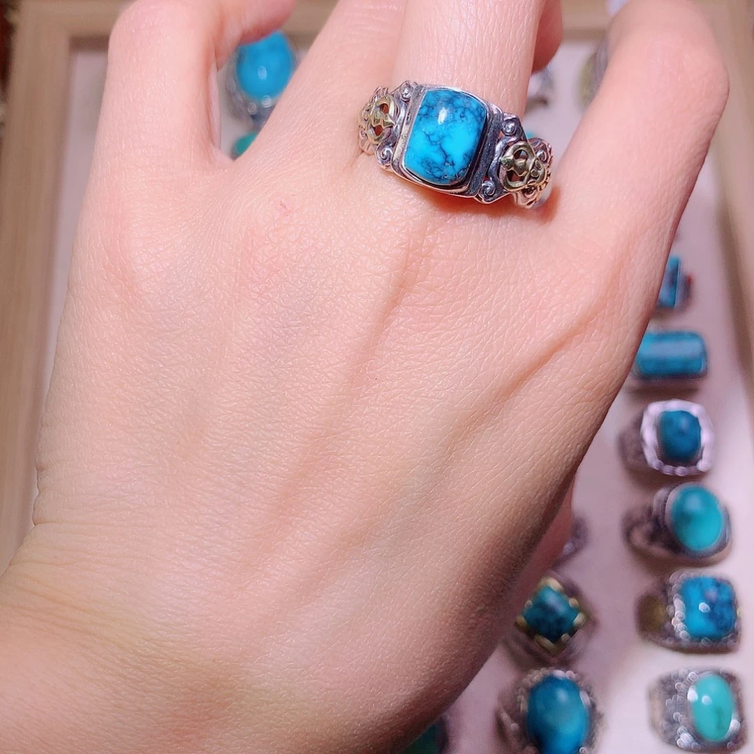 绿松石银S925镶嵌颈饰