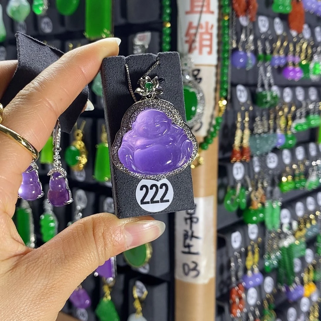 银S925镶嵌翡翠耳饰222