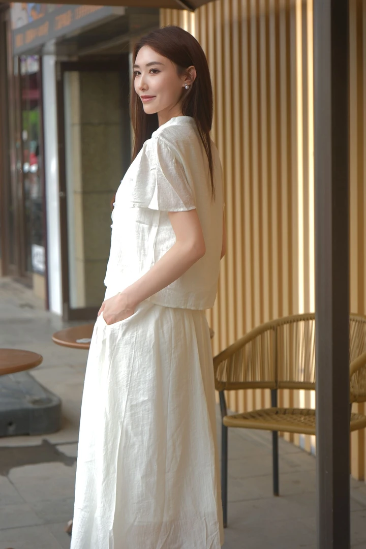 新中式国风绣花衬衫长裙两件套