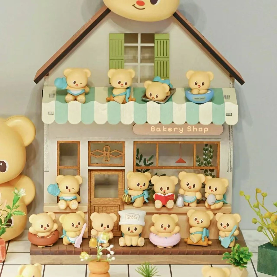 黄油小熊烘培达人 可爱潮玩公仔萌粒可做钥匙扣