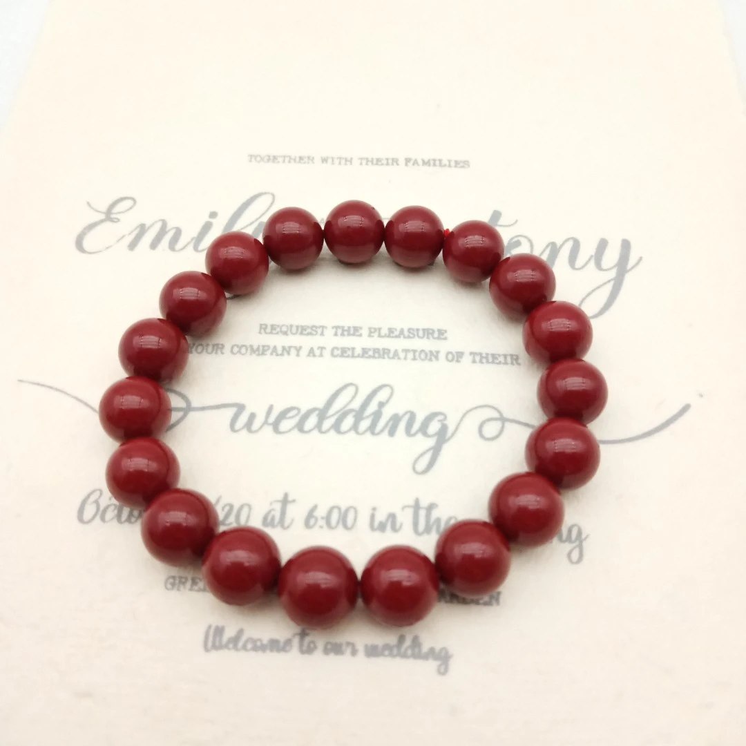 含辰砂工艺品ZA003-紫色10mm素珠单圈手串