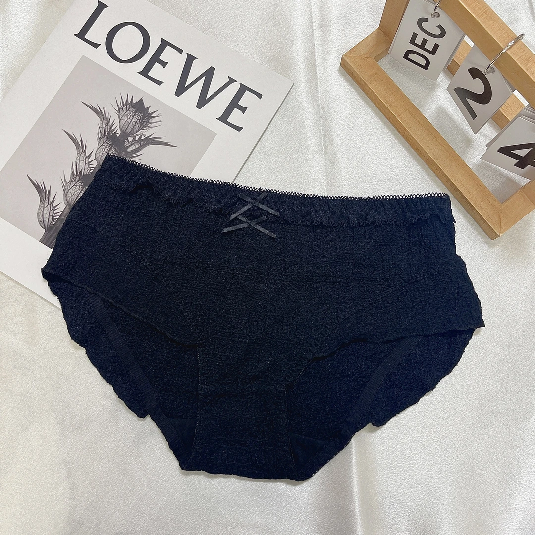 【泡泡棉黑色内裤】微胖可爱少女风105-135斤