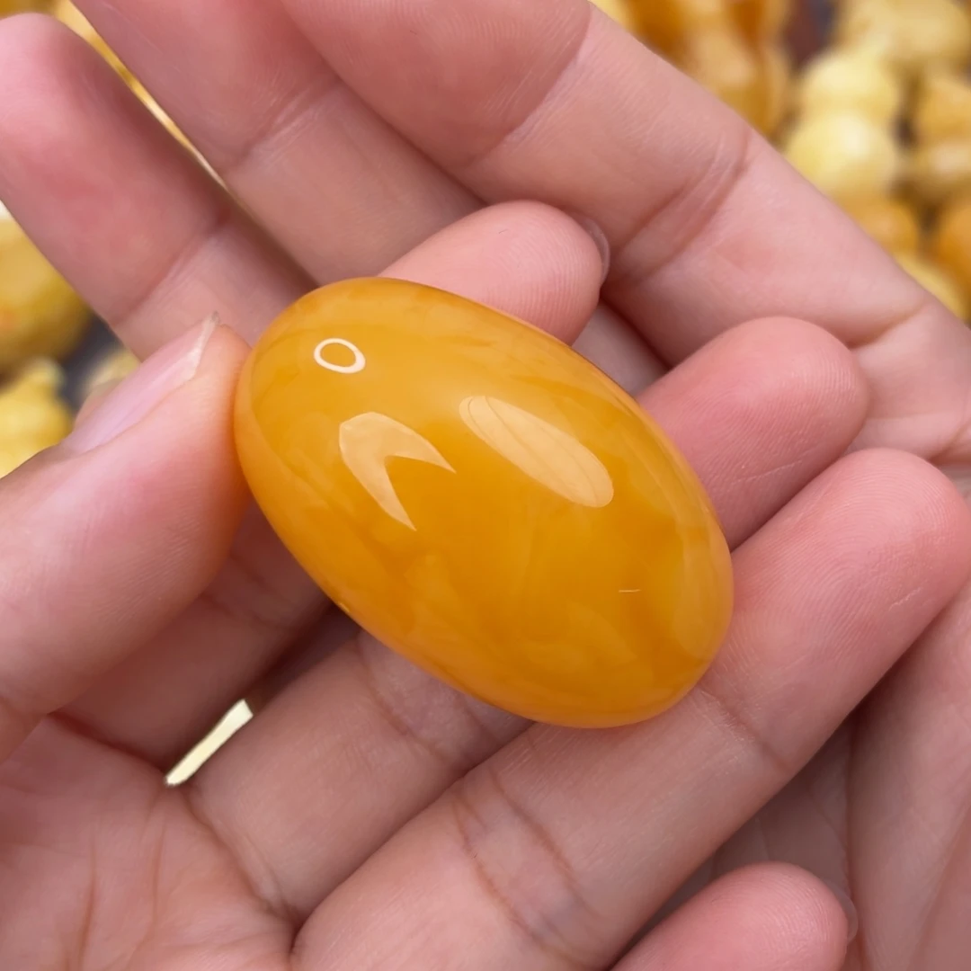 蜜蜡未镶嵌吊坠(不含链)橘红枣珠