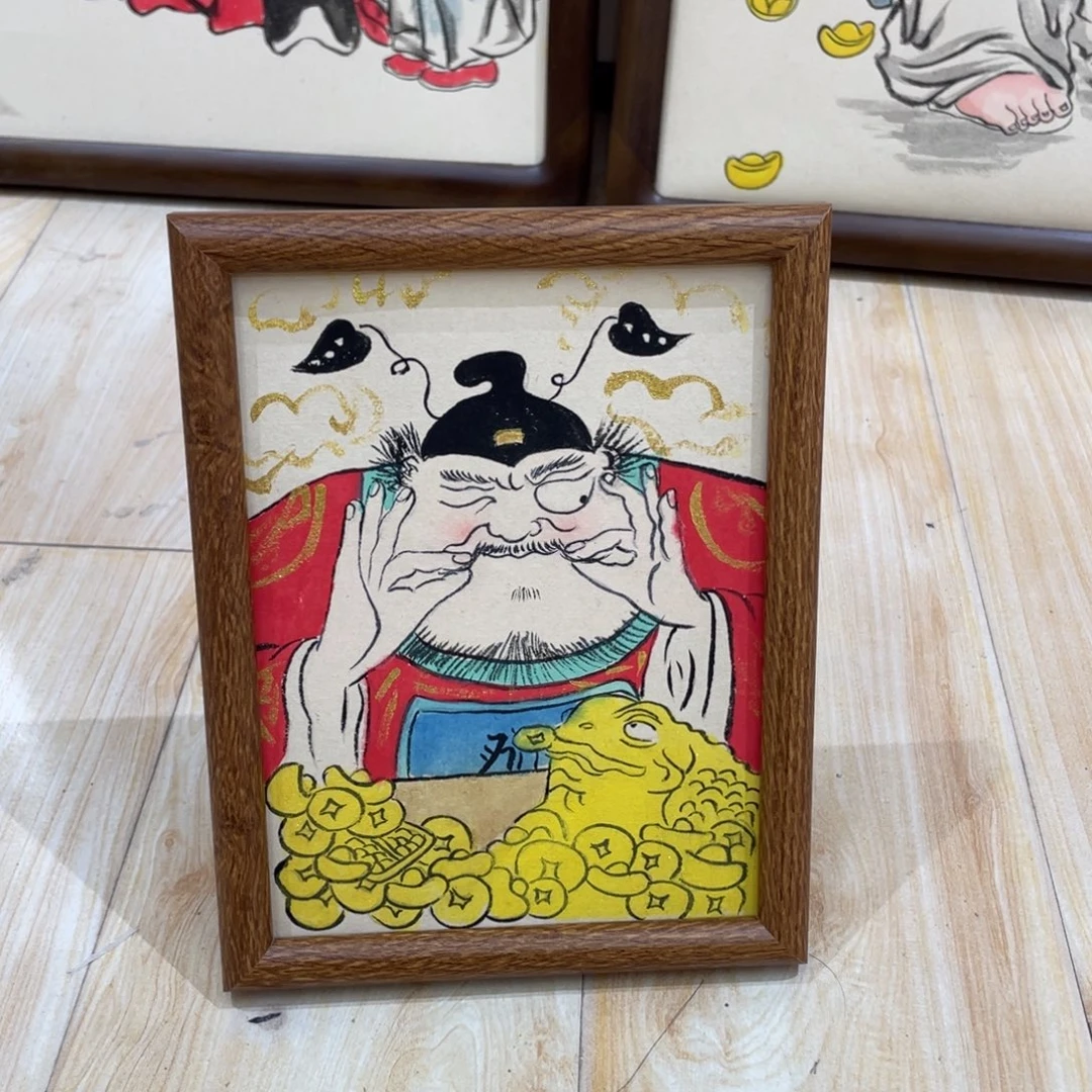 北***店国画摆台作品金蟾钟馗