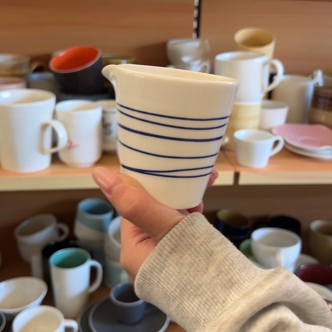 7***7新骨瓷瑕疵慎拍太平洋蓝线条公道杯