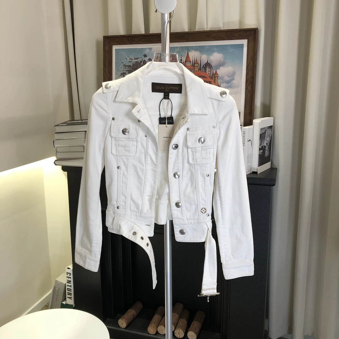 99新 LouisVuitton/路易威登  LV00318 白色牛仔衣 34码原价18000