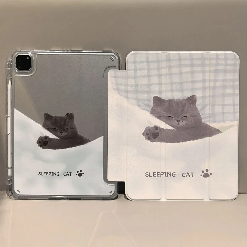 妙品睡觉猫咪适用苹果iPadA16 2025平板保护套iPad11笔槽iPad10壳