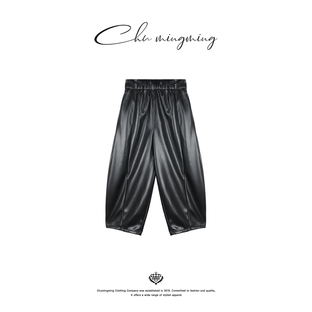【CHU/2025SSNEW】《软曜》皮质蓬蓬裤SH2531