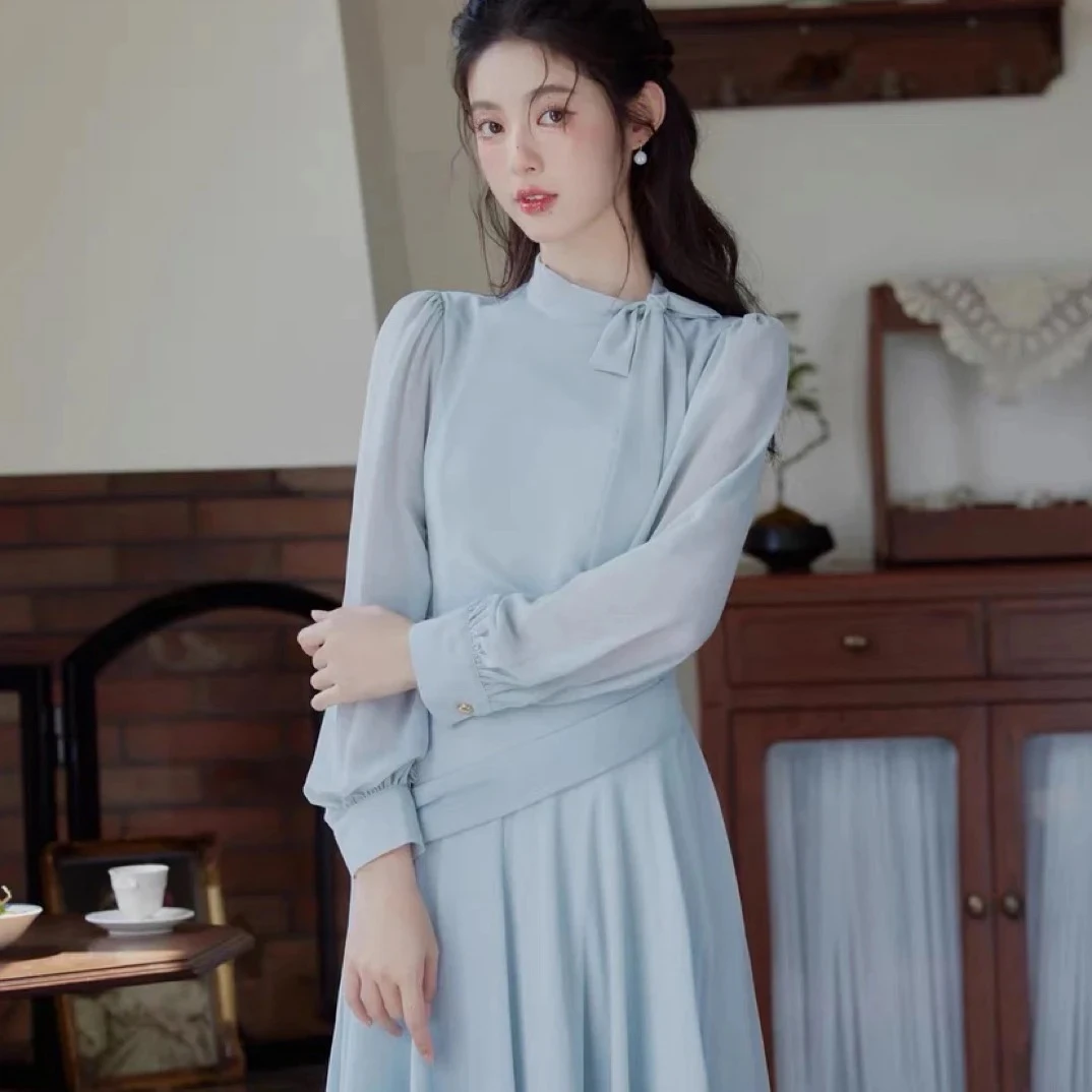 法式气质秋季女士连衣裙