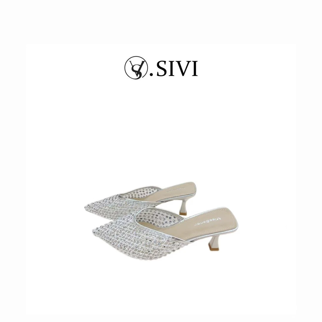 【熙薇品牌】2025新款防滑休闲时尚气质百搭女士高跟拖鞋H1886