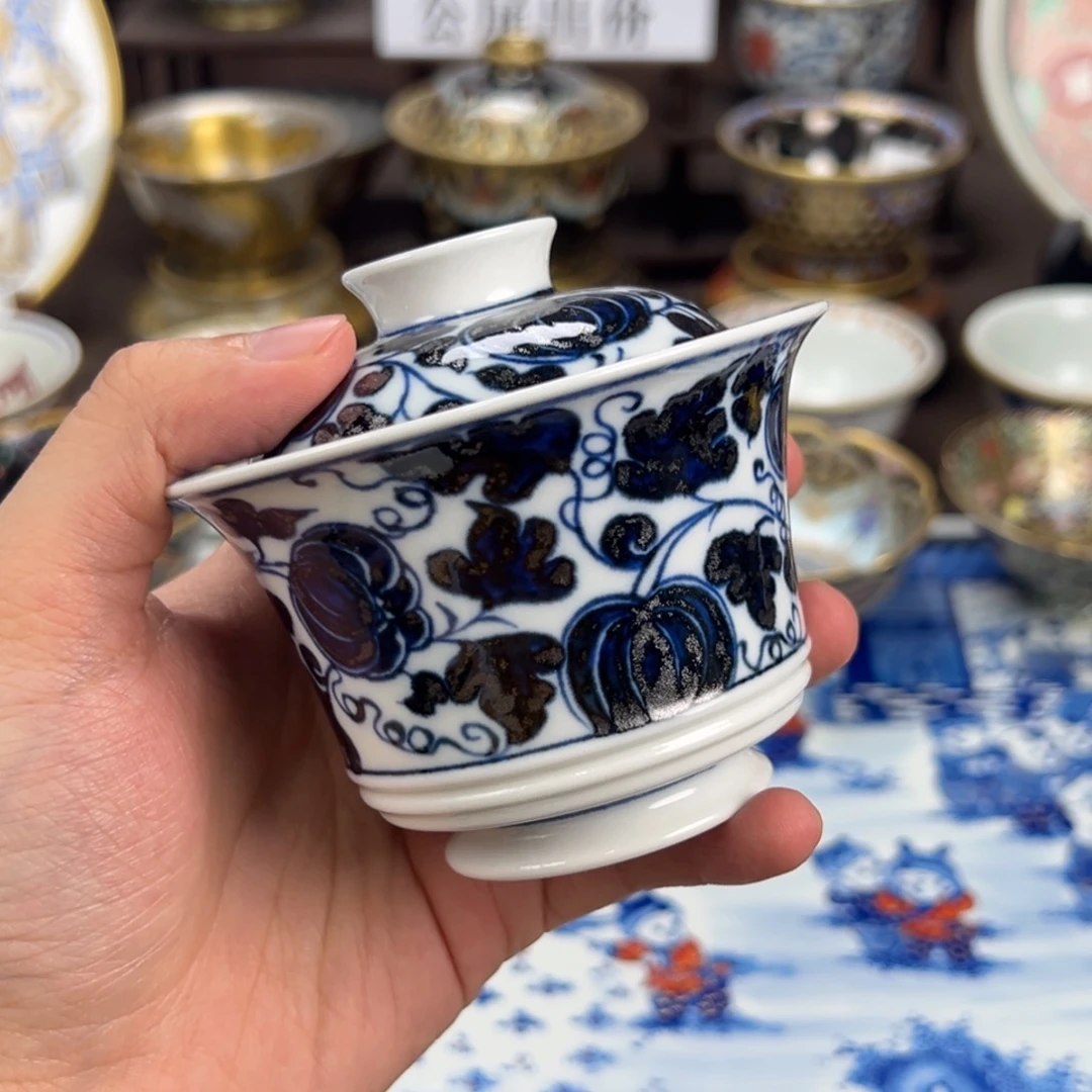 黄***鸿瓷片景德镇手工手绘陶瓷