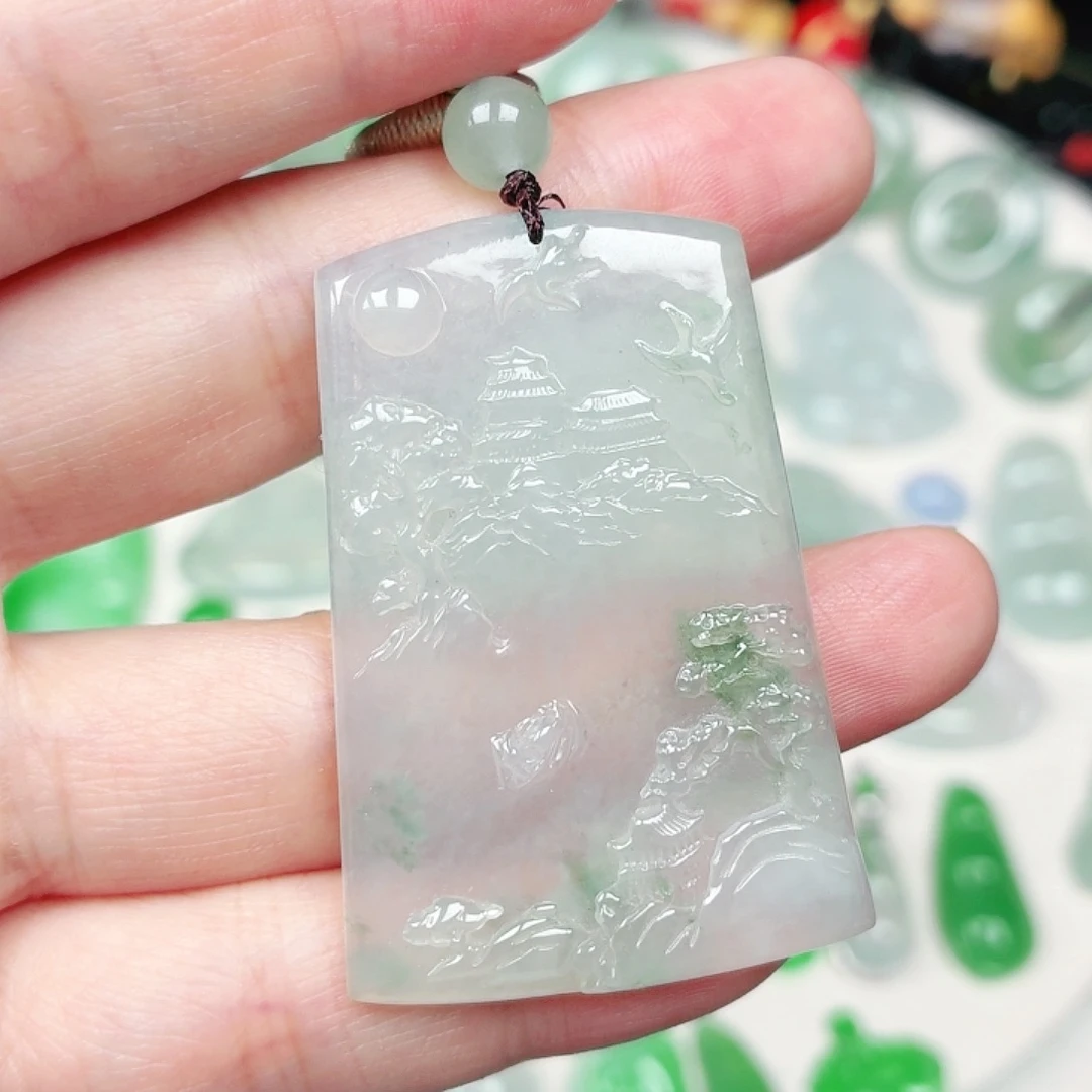 翡翠未镶嵌颈饰缅甸天然A货翡翠