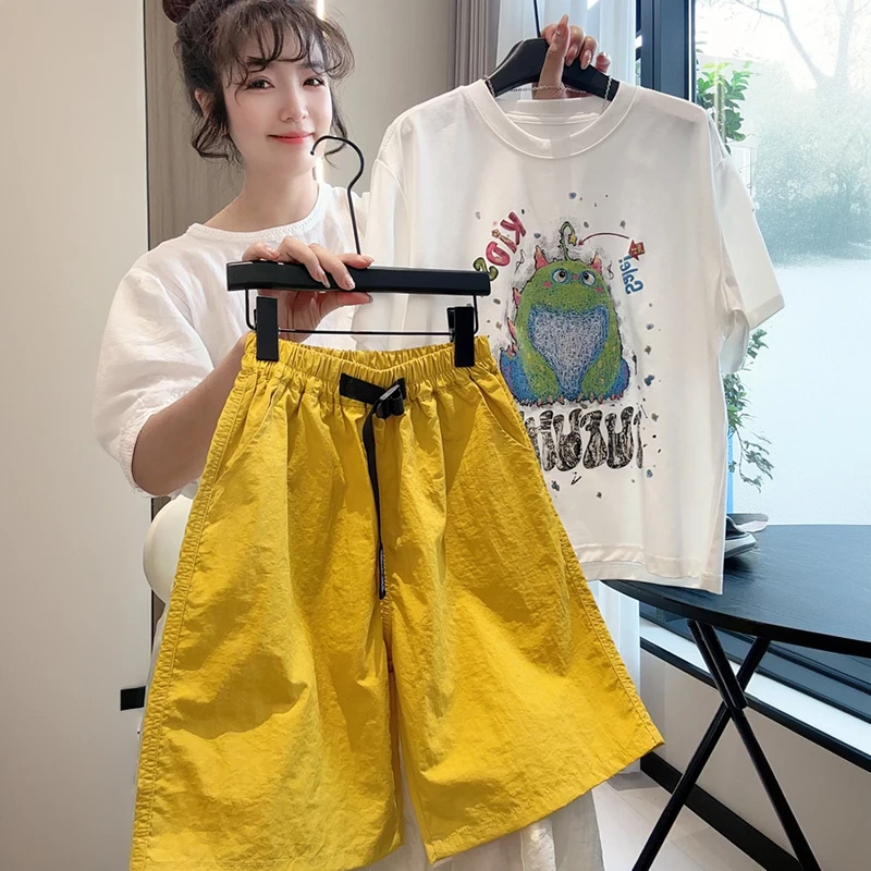 男童儿童夏季休闲套装2025新款夏款儿童休闲时尚男童中大童套装潮