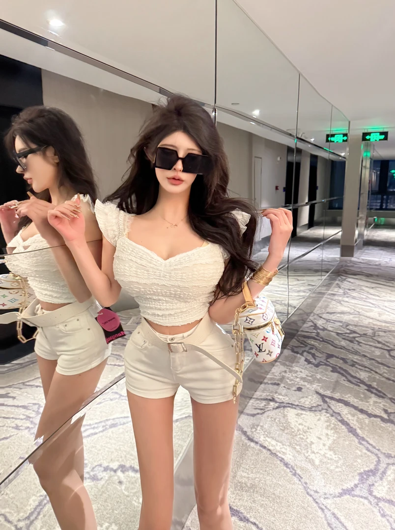 AL SHOP【心动突击】韩系时尚百搭小飞袖上衣打底