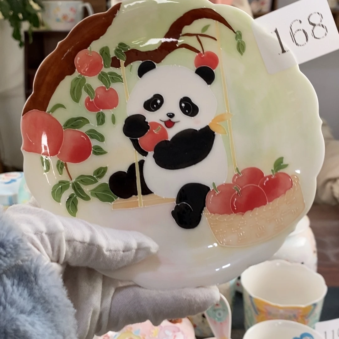 瓷片景德镇釉下彩手绘