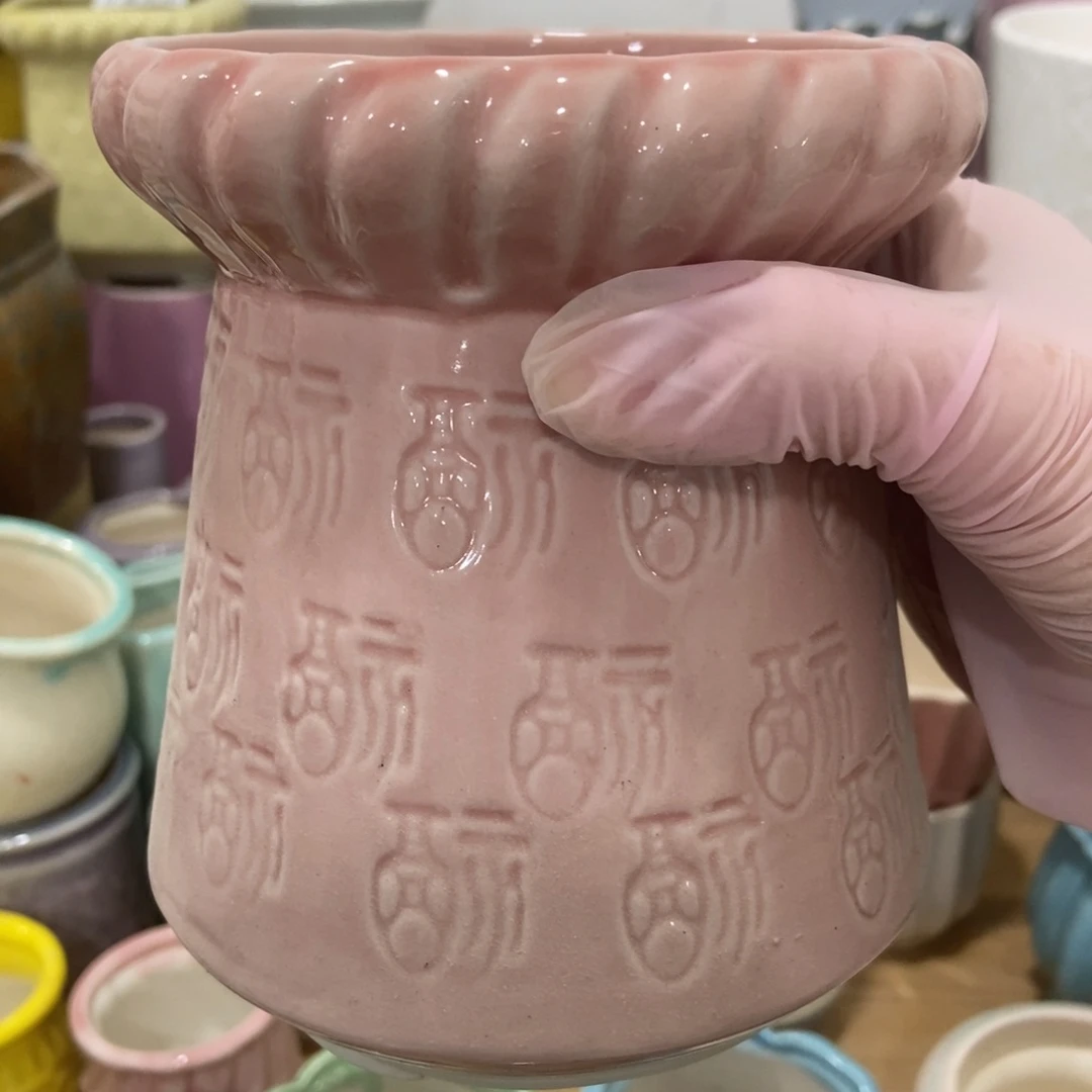 红陶高温陶瓷花盆