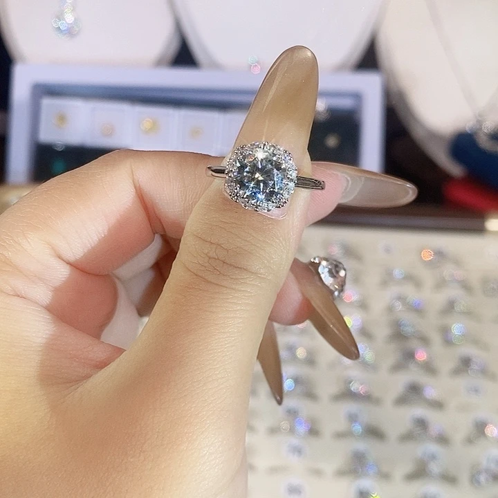 925银合成碳硅石许研同款2ct20