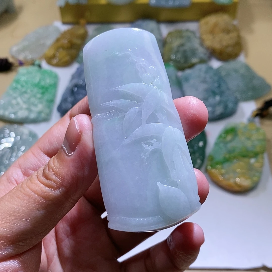 【闪购商品】翡翠颈饰未镶嵌竹节