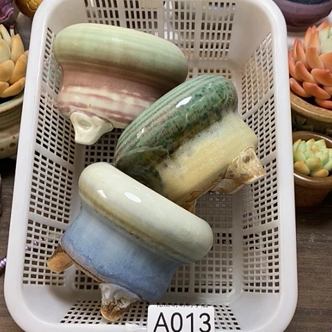 紫砂花盆013微瑕品口径7到8左右