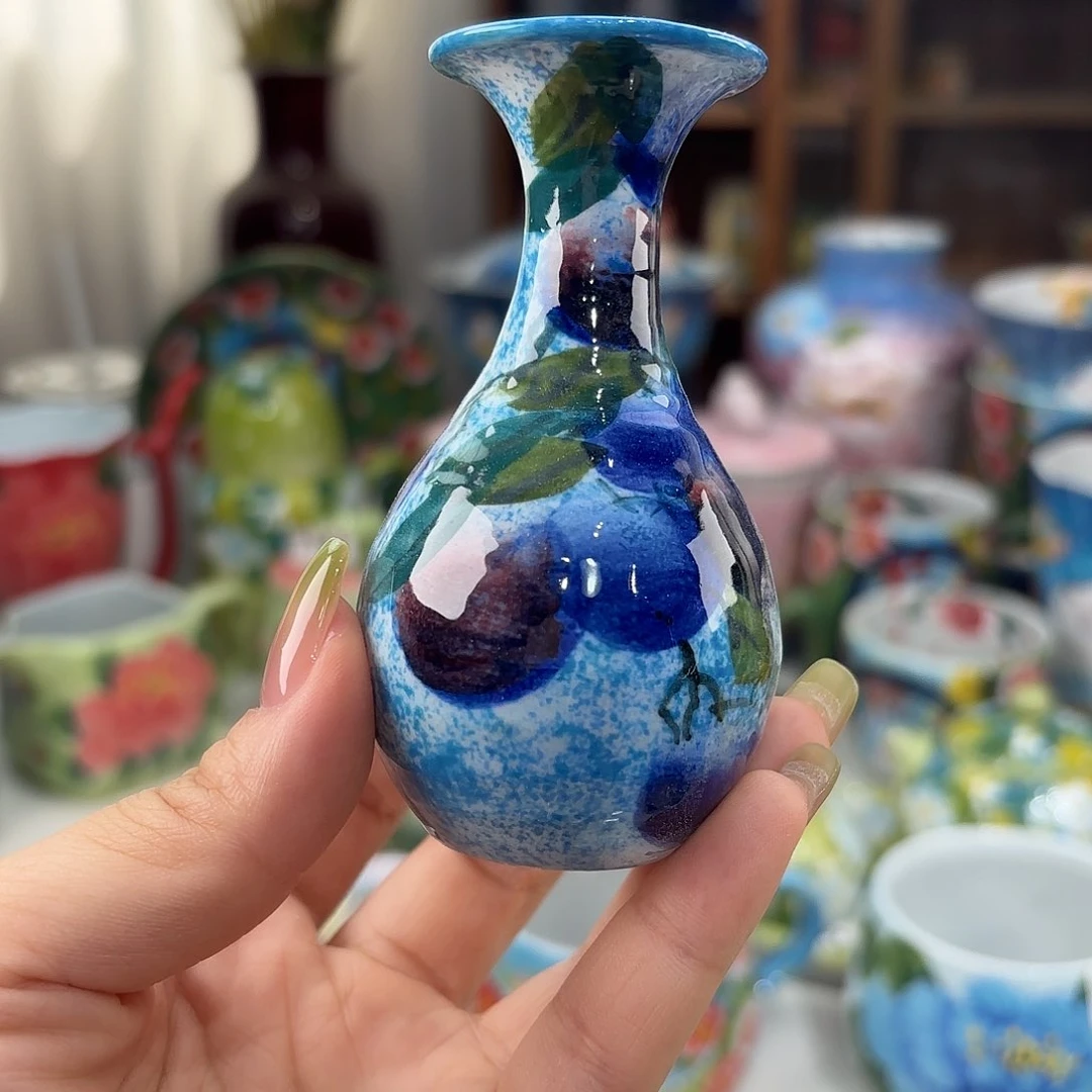 瓷片景德镇手绘高温釉下彩陶瓷茶具