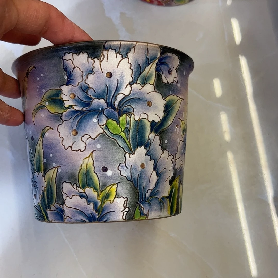 景德镇陶瓷炫彩花盆