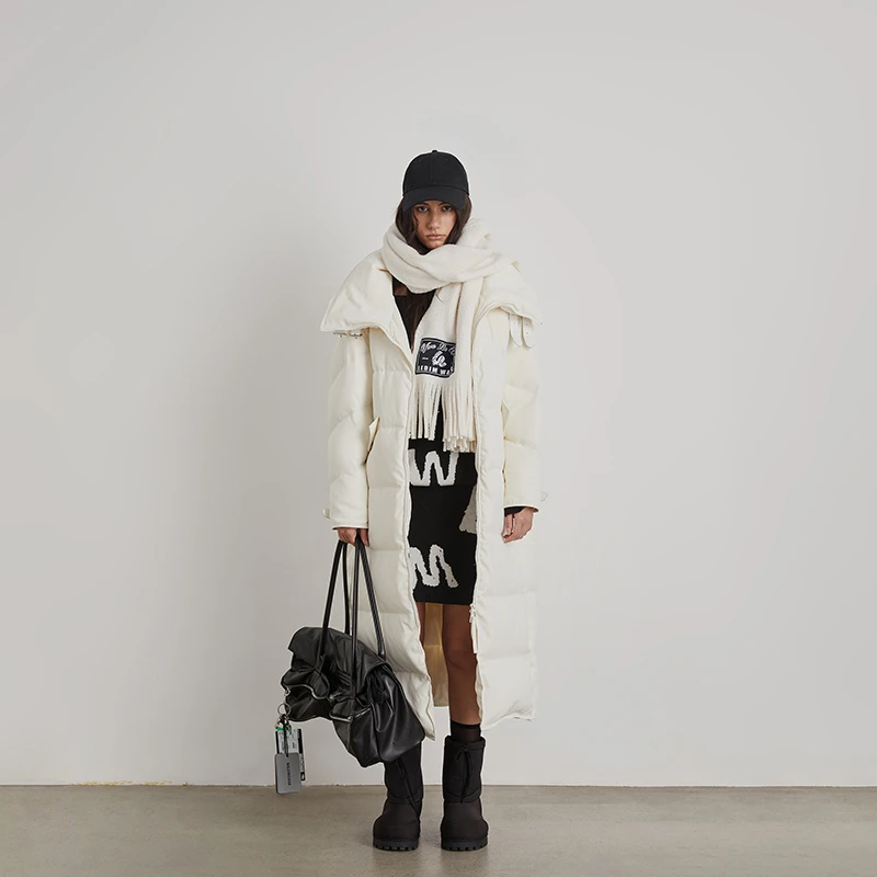LEDIM WANG“温白开”长款羽绒服