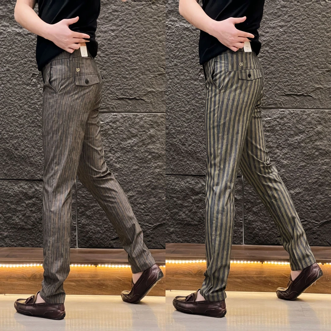 【经典】男士时尚直筒休闲裤修身长裤春夏BFB2513